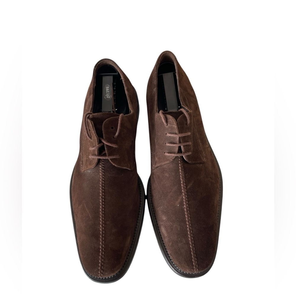 MEZLAN MENS SHOE 9 M WAYNE BROWN SUEDE LEATHER SPLIT TOE DERBY OXFORD